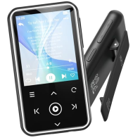 AGPTEK MP3 přehrávač se sportovním klipem, 64GB interní paměť MP3 Hudební přehrávač Bluetooth 5.3, barevná TFT obrazovka, výdrž 